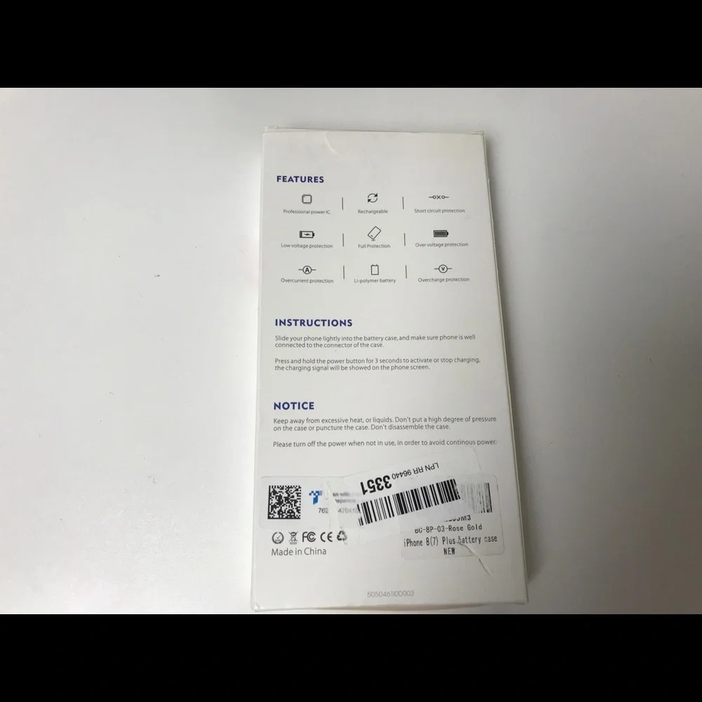 IPHONE Battery Case for‎ 6P/6SP/7P/8P Rose Gold NEW